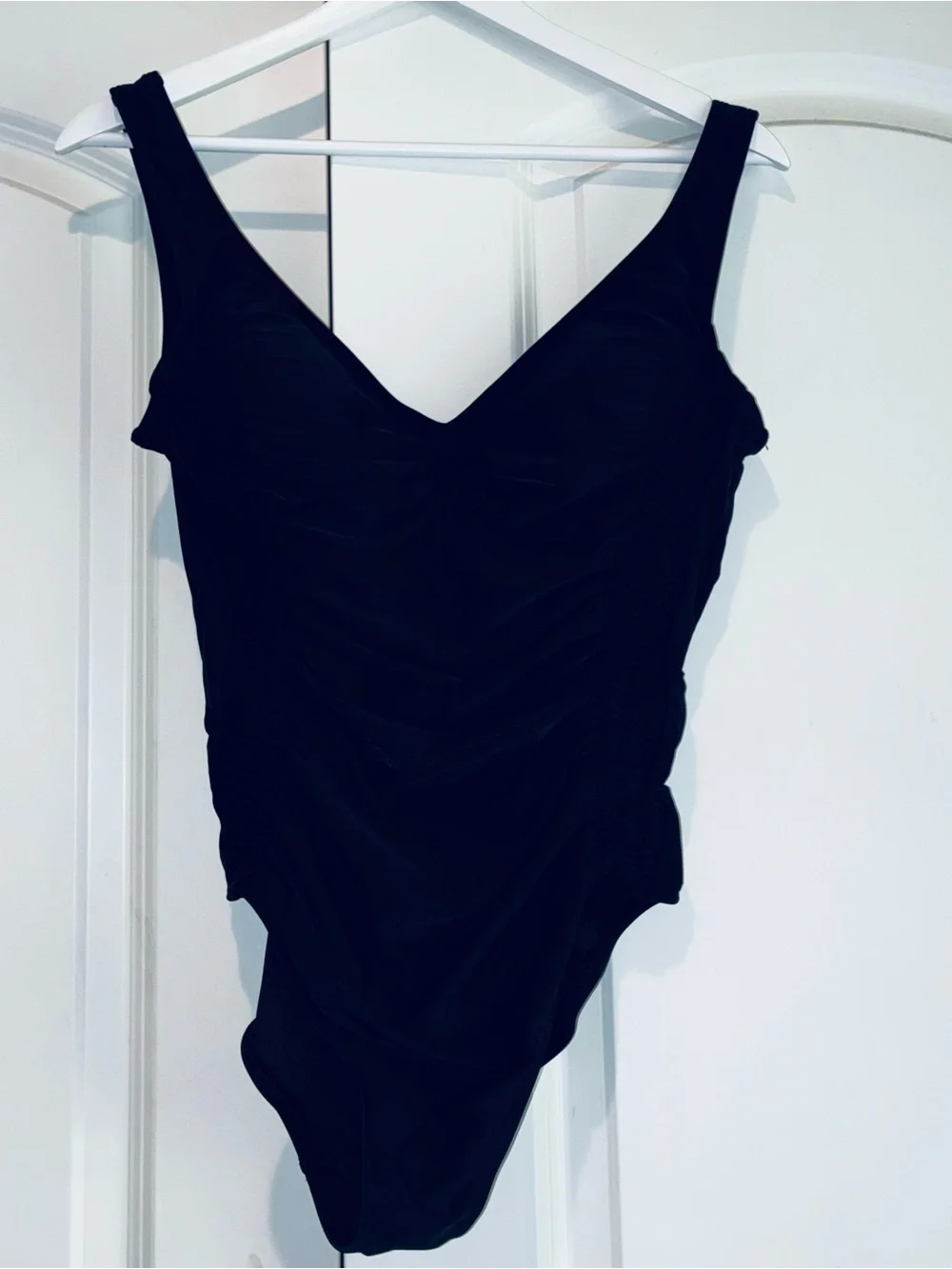 H2OH Colours  Black Ruched One piece Swimsuit Small